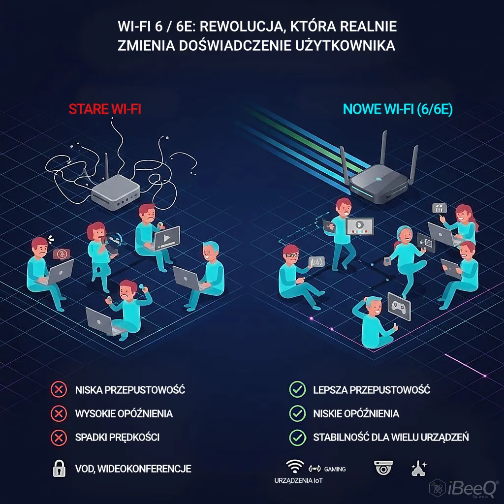 Porównanie przestarzałego i nowoczesnego Wi-Fi 6 pod kątem stabilności, szybkości, niskich opóźnień i obsługi wielu urządzeń