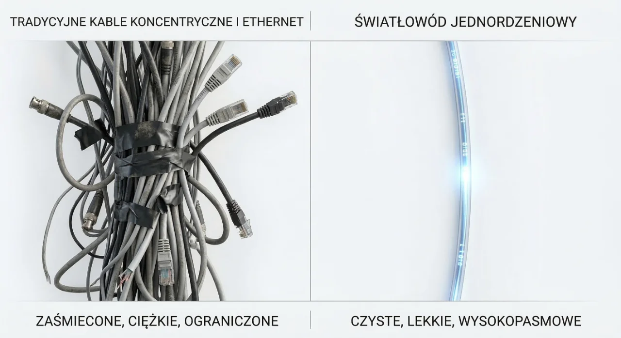Porównanie instalacji GPON i telewizji przez skrętkę UTP — dwa podejścia do modernizacji sieci w hotelu